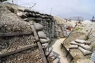 Gerestaureerde loopgraaf