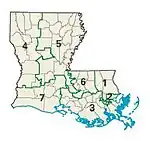 Congresdistricten van Louisiana sinds 2003