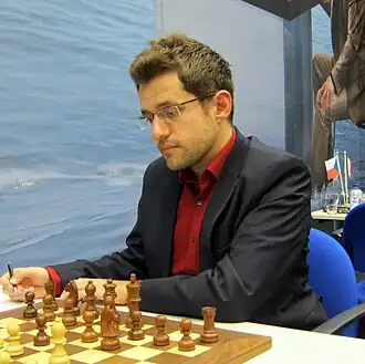 Aronian tijdens Tata Steel 2012