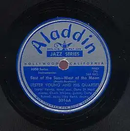 78 toerenplaat van Lester Young op Aladdin Records