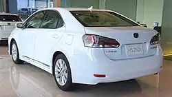 Lexus HS 250h, achteraanzicht