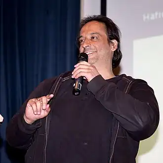 Hafid Bouazza bij zijn benoeming tot Vrijdenker van het Jaar door De Vrije Gedachte (2014).