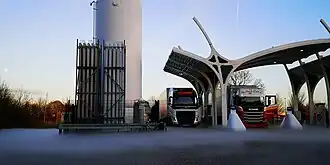 Boil-off bij Rolande LNG / CNG+-station Tilburg, Berkel-Enschot