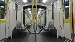 Interieur van de nieuwe Ampang trein.