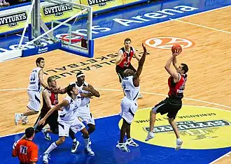 Uitwedstrijd tegen Rytas Vilnius, 2007.