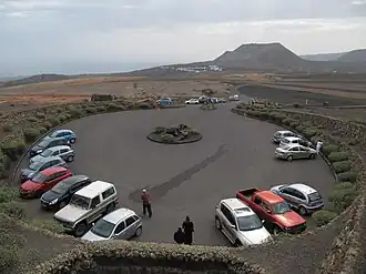 De LZ203 gezien vanaf Mirador del Río