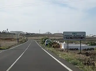 De LZ-46 in de richting van Mancha Blanca