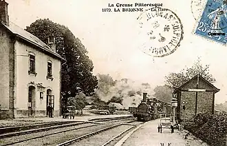 Oude postkaart van het station