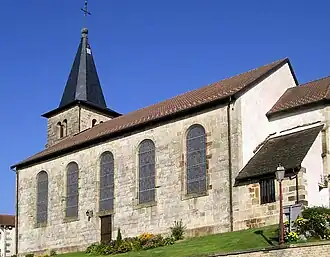 De kerk van La Chapelle-aux-Bois