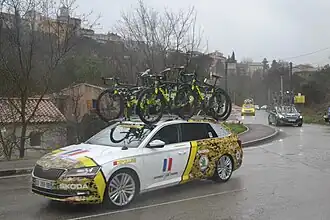 De ploegwagen tijdens La Méditerranéenne 2016.