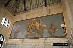 Mozaïek in de centrale hal