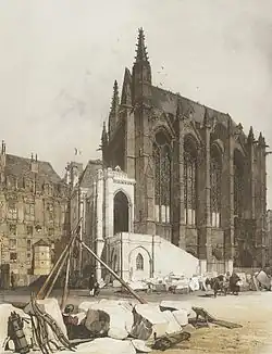 De Sainte-Chapelle in 1839, vóór de restauratie