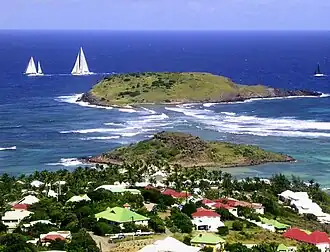 La Tortue gezien vanaf Grand Cul de Sac