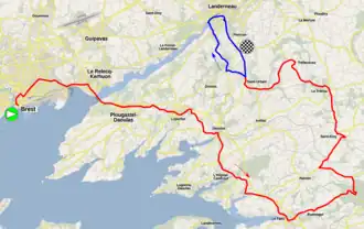 Routekaart van de La Course by Le Tour de France 2021