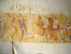 ca. 1500, Muurschildering in de Saint-Germain - La Ferté-Loupière - Yonne - Frankrijk