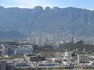 de Sierra Madre Oriental bij Monterrey