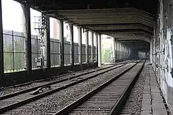 Overkapte gedeelte bij Rouen-Rive-Gauche