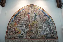 Mozaïek van het Laatste Avondmaal door Johan Thorn Prikker, eveneens in de Kloosterkerk