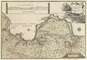 Kaart van het kanaal, 1742