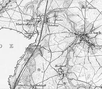 Rimburg en omgeving aan het einde van de 19e eeuw