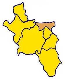 Locatie van Haaren in de gemeente