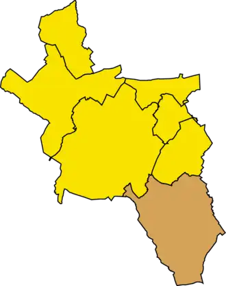 Locatie van Kornelimünster/Walheim in de gemeente