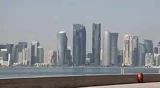 Stadsgezicht van Doha