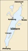 Het eiland Visingsö in het Vättermeer
