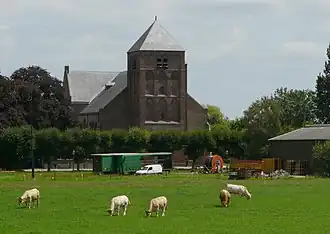 Zicht op de kerk