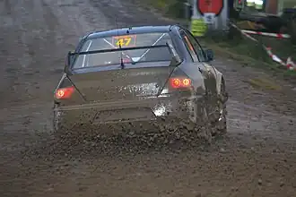 Aigner actief tijdens de Rally van Groot-Brittannië in 2007