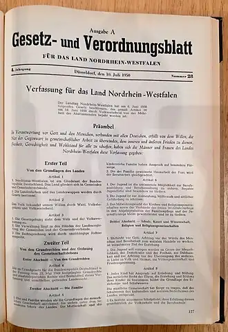 Grondwet van Noordrijn-Westfalen