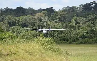 landing op de airstrip