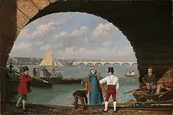 Landing at Westminster Bridge, 1818, olieverf op doek.