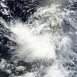 Foto of weerkaart van orkaan