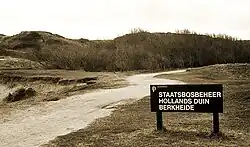 Toegang tot Berkheide met schelpenpad