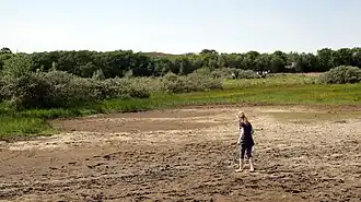 Drooggevallen plas in Lentevreugd