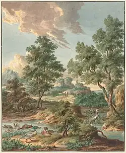 Landschap met watervogels in een poel, collectie Rijksmuseum Amsterdam
