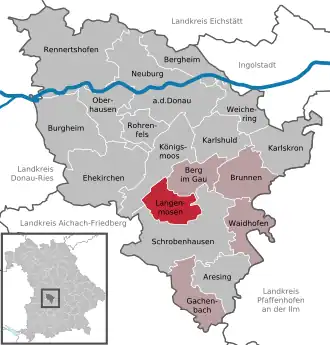 Kaart van Langenmosen