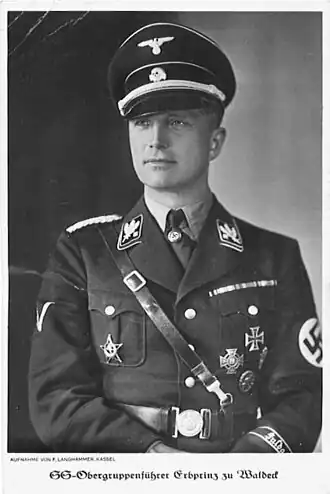 Jozias van Waldeck-Pyrmont als SS-Obergruppenführer