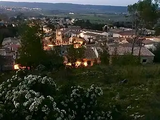 Gezicht op Langlade vanaf de molen