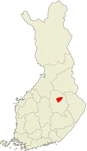 Kaart met de locatie van Lapinlahti