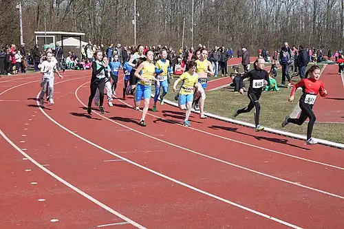 Hardloopwedstrijd atletiekbaan (2013)