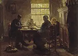 Gezin aan de maaltijd