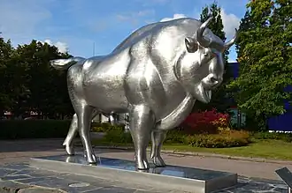 Beeld van een wisent in Avesta