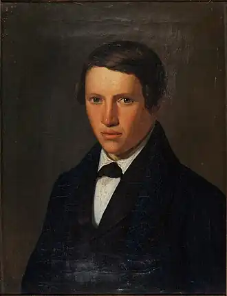 Malerens broder - ? Broer van de schilder Olieverf op doek. 20,5 × 16&nbsp;cm Bornholms Kunstmuseum