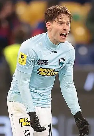 Larsen in 2022 als speler van Nizjni Novgorod