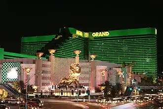 De ingang van het MGM Grand.