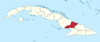 Ligging van Las Tunas in Cuba