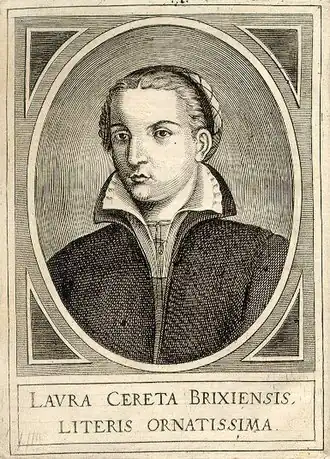 Postuum portret van Laura Cereta uit 1640