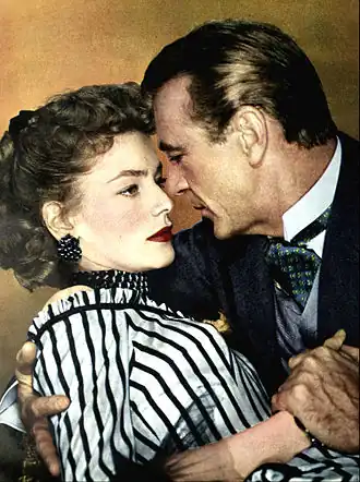 Lauren Bacall en Gary Cooper in Bright Leaf